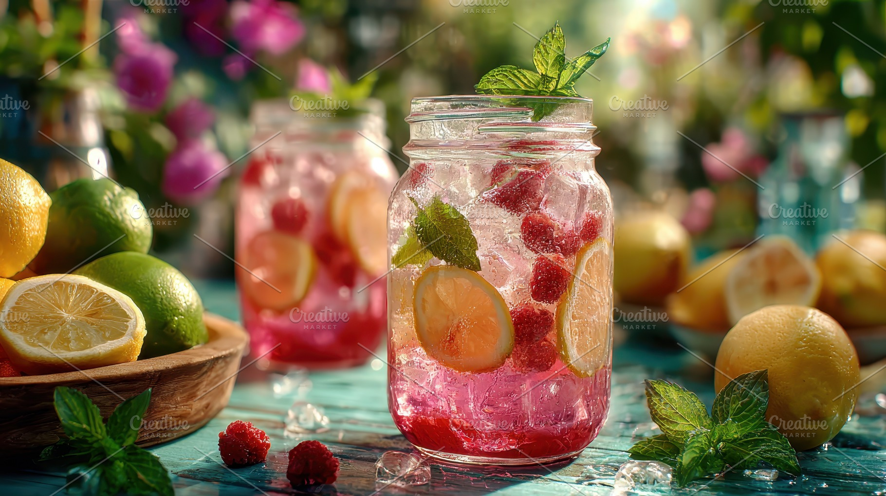 Refreshing Raspberry Lemonade in Mas, a Photo by Pixeness Studio