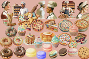 The Bakery- Vintage Mini Collage Kit, a Graphic by Craftsy Crafters (Thumbnail 2 of 6)