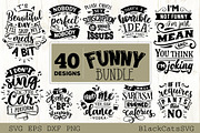 Funny SVG bundle 40 designs, an Illustration by BlackCatsMedia (Thumbnail 3 of 5)