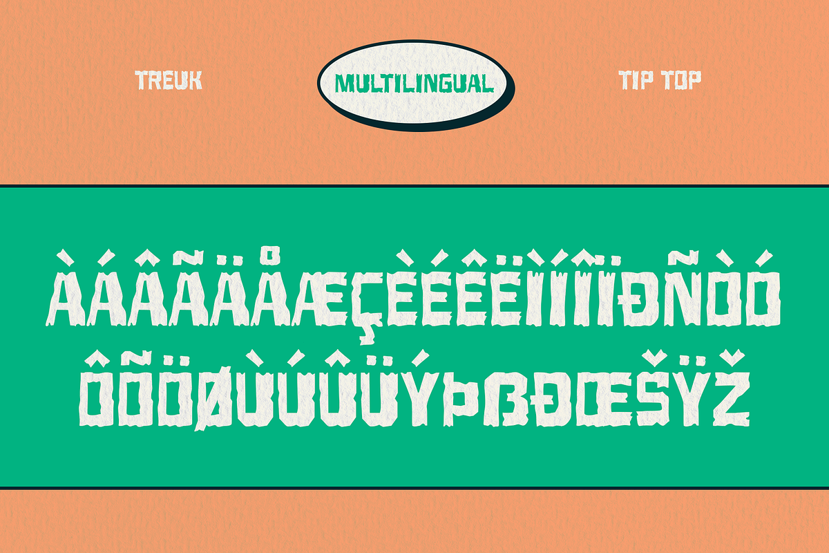 Treuk – Grunge Vintage Font, a Sans Serif Font by Tiptop Graphic (Photo 2 of 8)