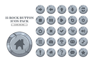 UI for game rock button icons