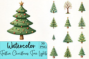 Festive Christmas Tree Lights Clipar, an Illustration by CrexoraLab (Thumbnail 1 of 5)