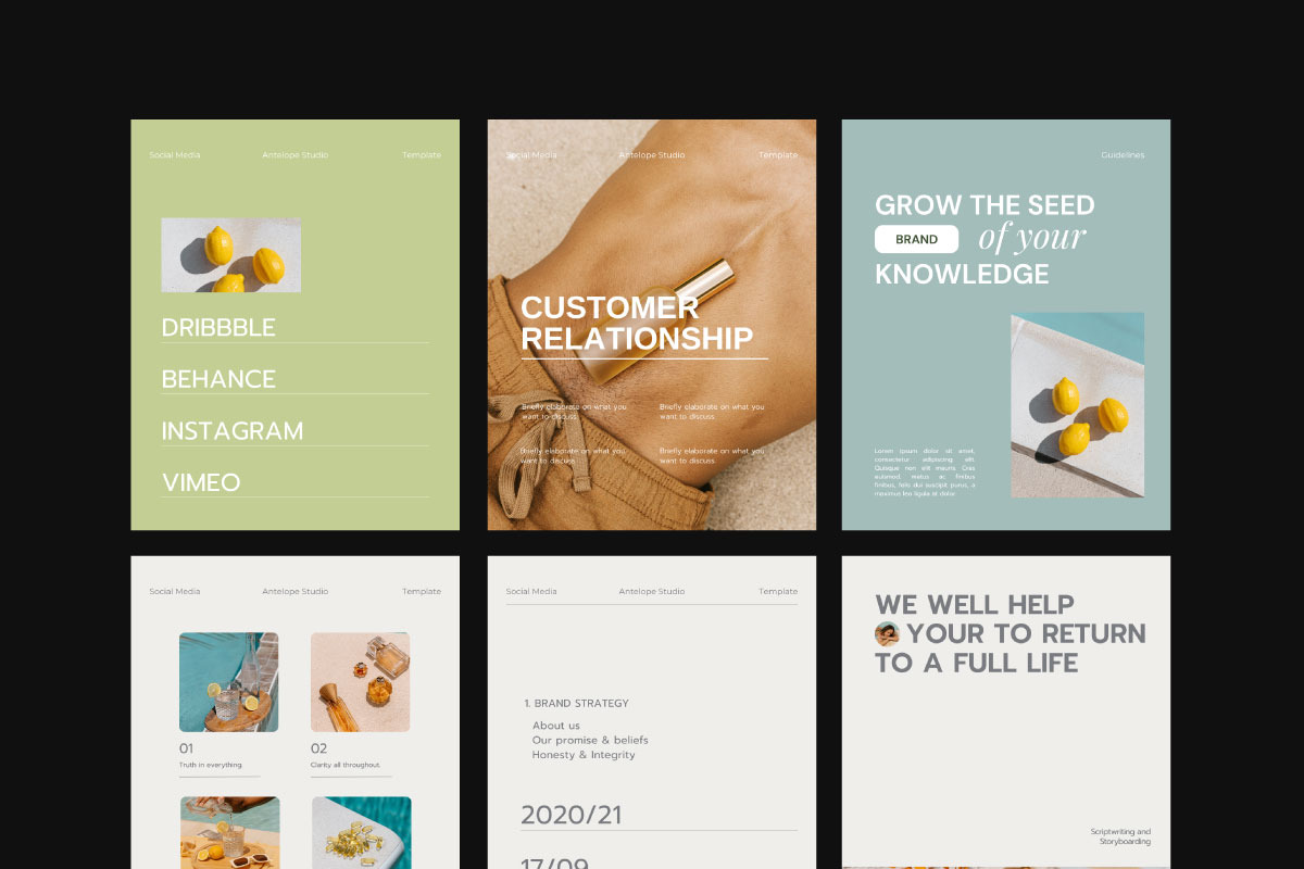 Aurora / Social Media KIT, a Social Media Template by Antelope Studio (Photo 6 of 9)