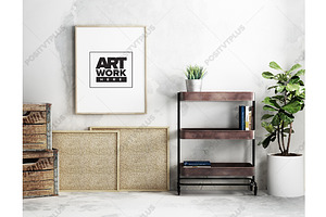 Minimal Portrait Poster Mockup