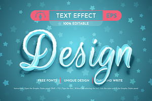 Snowy Winter - Editable Text Effect