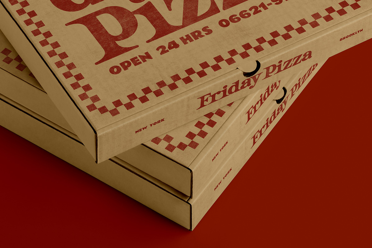 3 Pizza Box Mockup, a Cups & Container Mockup by eezo (Photo 2 of 10)