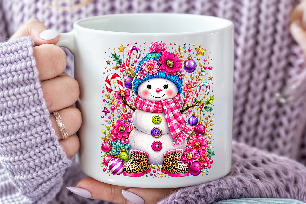 Vibrant Christmas Snowman Design PNG, a Healthcare Illustration by Rose Art (Photo 4 of 4)