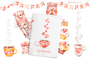 Cozy Valentines Day. Lovely bears, an Animal Illustration by UlitkaStudio (Thumbnail 6 of 20)