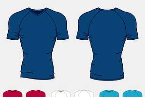 Set Of T-shirts Templates For Men.