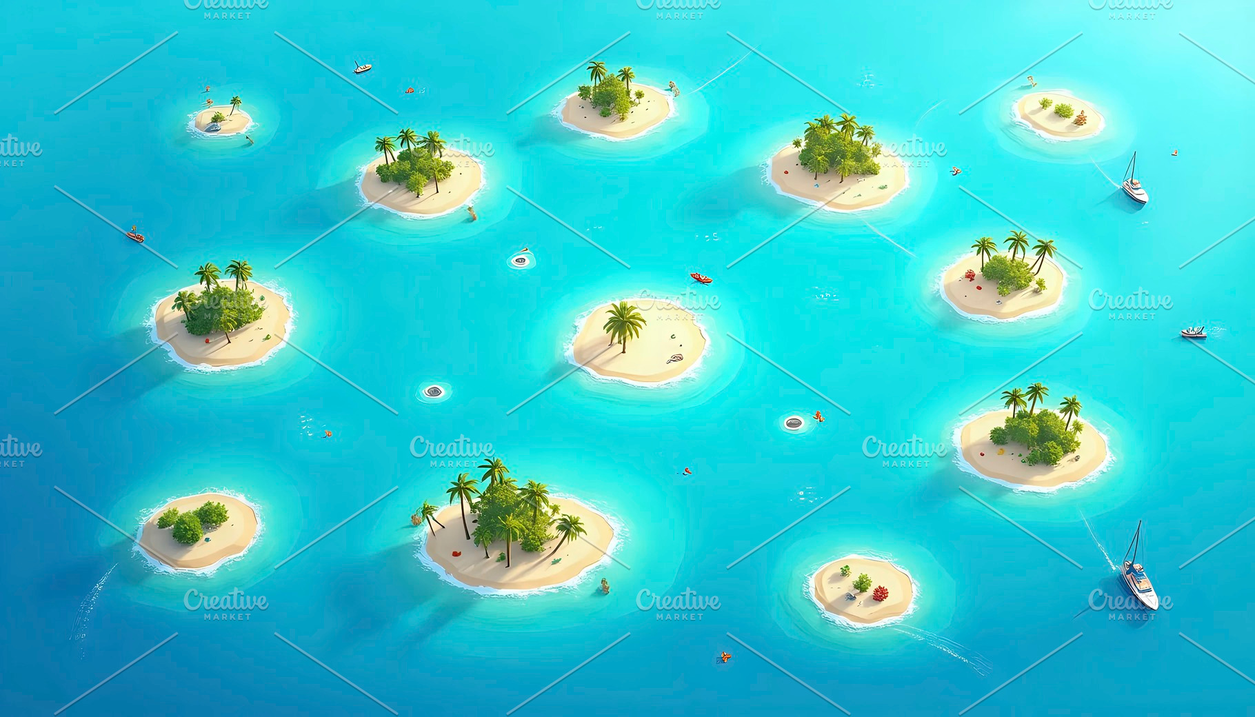 Bird’s Eye View Of Tropical Island S, a Photo by LOGOCREATIVE
