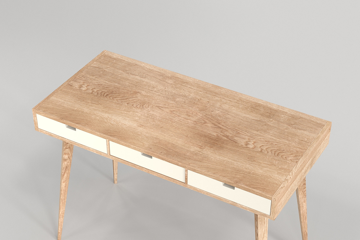 Scandinavian Desk 06, a Furniture 3D Model by maxtracing2 (Photo 4 of 11)