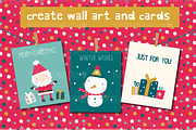 Festive fun clipart set, an Animal Illustration by Poppymoondesign (Thumbnail 2 of 3)
