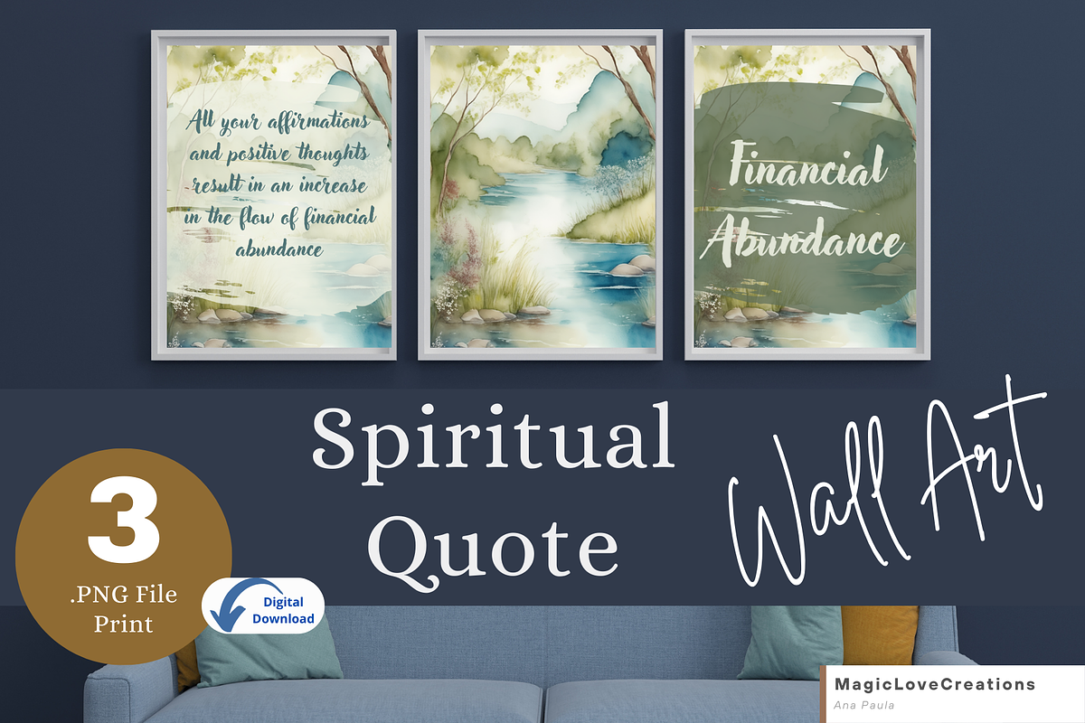 Spiritual Positive Quote Print Wall, a Poster Template by MagicLove Creations (Photo 1 of 10)