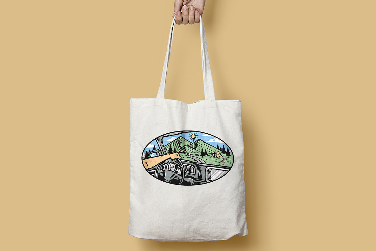 view of the mountain from inside car, an Illustration by gunaonedesign (Photo 4 of 4)