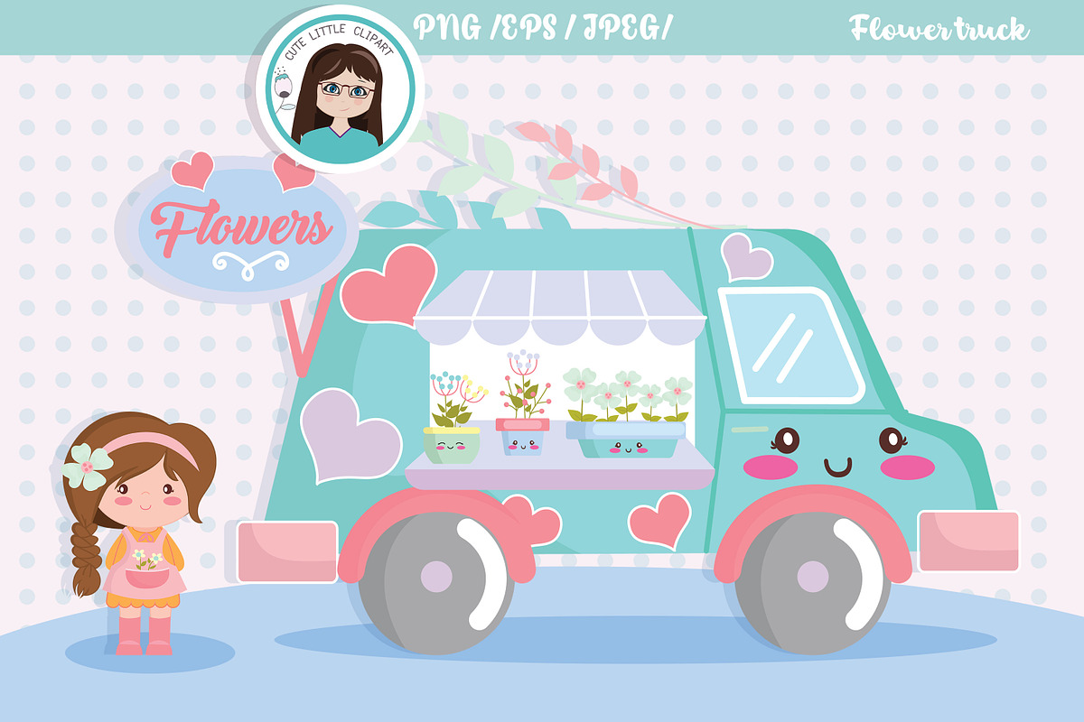 Flower truck, an Illustration by Cute Little Workshop (Photo 1 of 3)