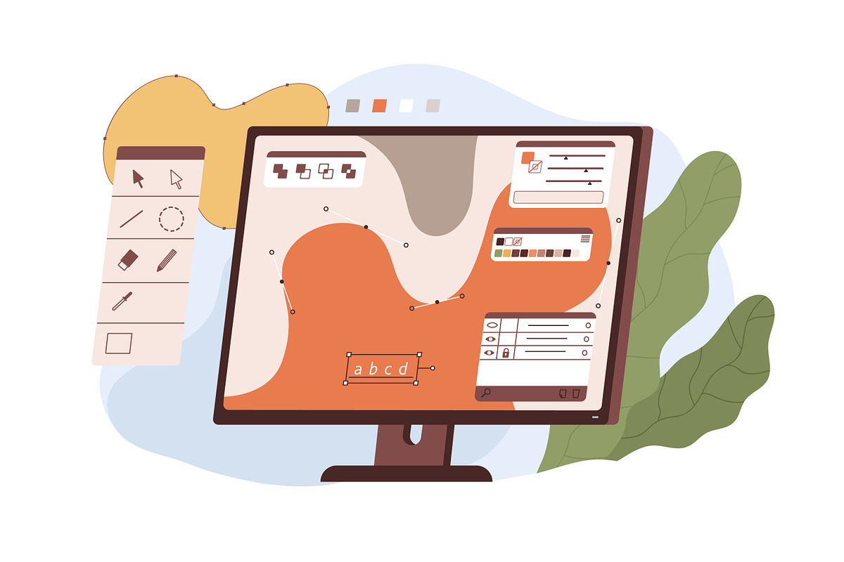 Graphic editor interface on computer, a Technology Illustration by Good Studio (Photo 1 of 3)