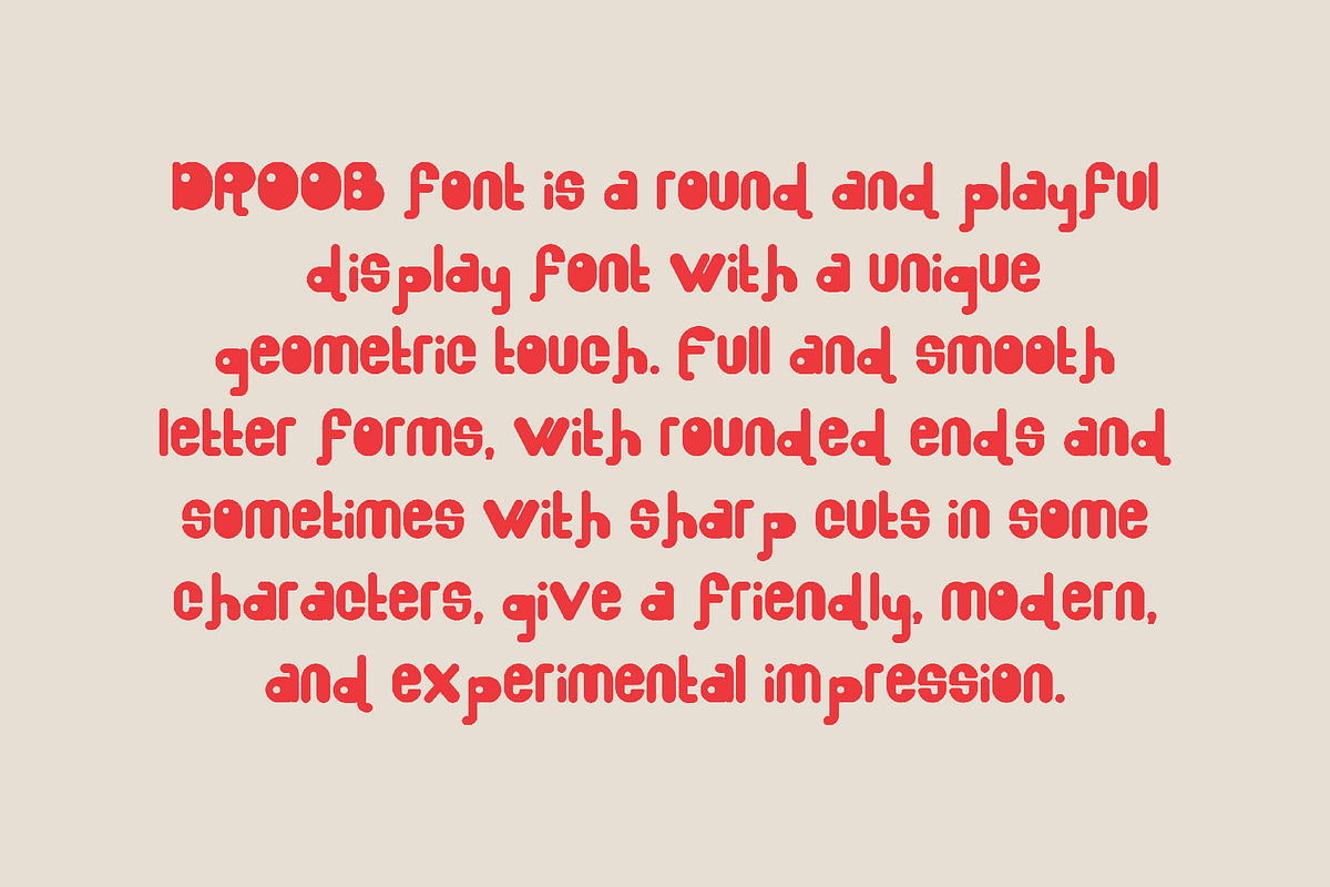 DROOB - Display Font, a Sans Serif Font by Boril Std (Photo 2 of 13)