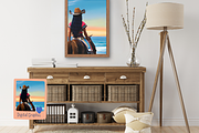 Custom art, Seaside Boho Cowgirl, a Branding & Logo Template by Boho Pixel Dust (Thumbnail 2 of 4)
