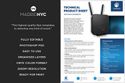 Technical Data or Product Sheet, a Flyer Template by MadridNYC (Thumbnail 2 of 3)