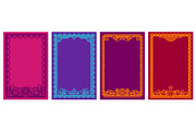 Mexican papel picado border frames, a Decorative Illustration by Seavector Studio (Thumbnail 3 of 3)