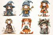 Bewitching Autumn Doll Clipart, an Illustration by DreamCafeArt (Thumbnail 3 of 7)