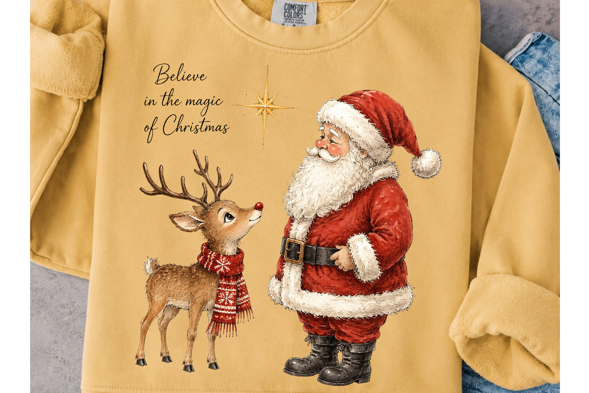 Retro Believe In The Magic Png, a Seasonal Illustration by Craft Nest (Photo 3 of 6)
