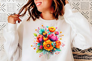 Whimsical spring daffodil flowers, an Illustration by SinaCreation (Thumbnail 8 of 11)