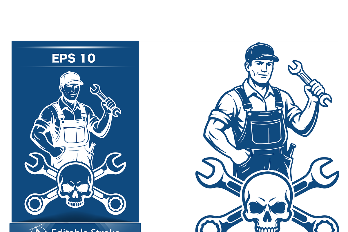 Skull & Dumbbells Design, a Sport Illustration by CarWrap design (Photo 1 of 4)