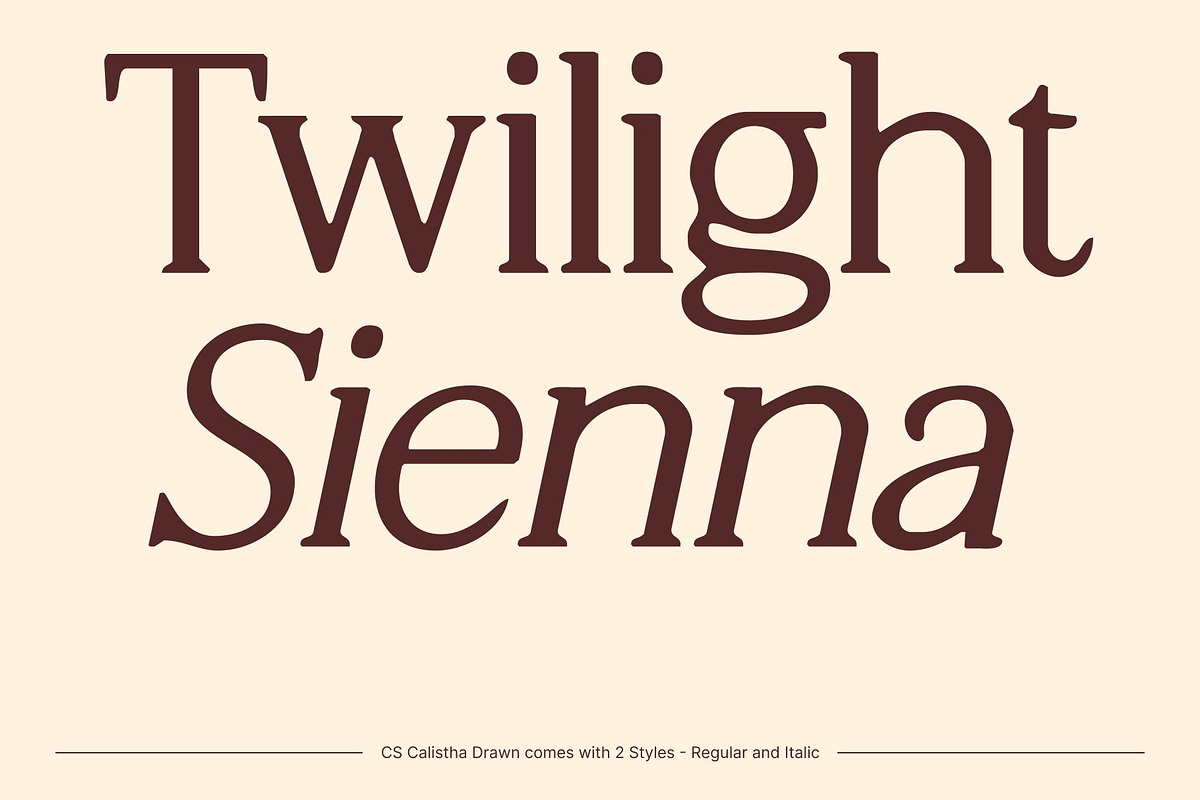 CS Calistha Drawn, a Serif Font by Craft Supply Co. (Photo 3 of 8)