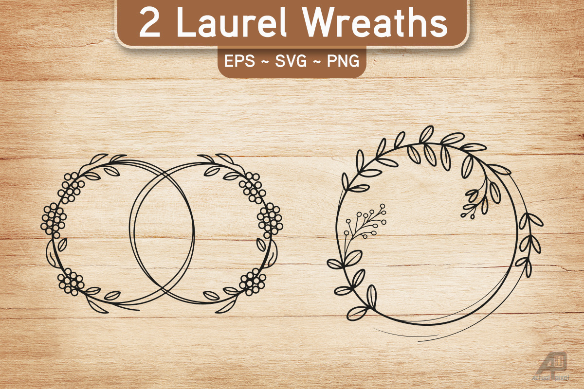 Laurel Wreath SVG PNG Bundle, an Illustration by Actual Pixel (Photo 6 of 17)