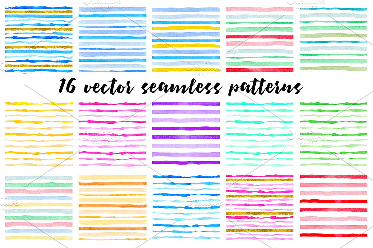 Watercolor Stripes and Patterns, a Pattern Graphic by Artspace (Photo 3 of 5)