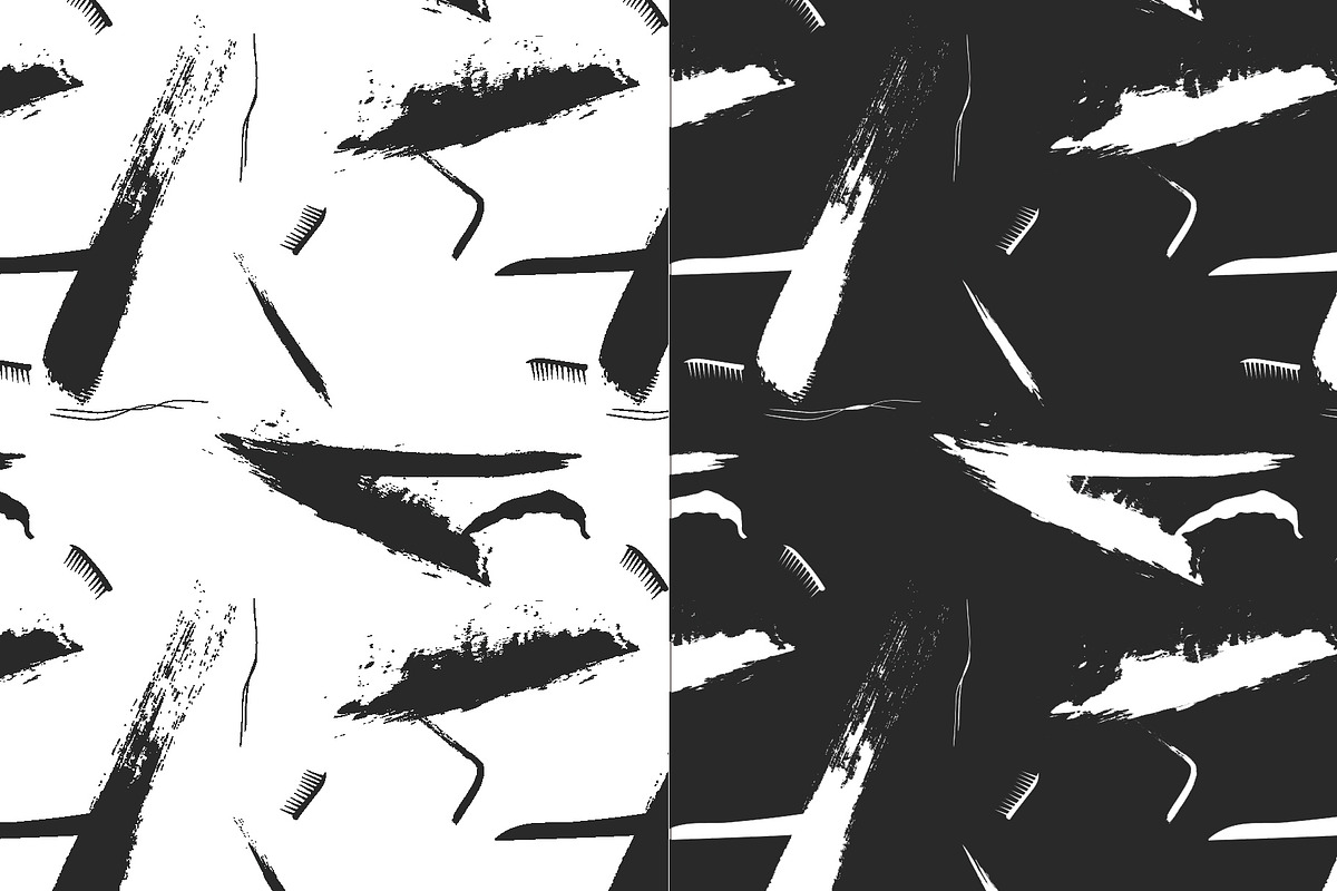 20 B&W hand drawn SEAMLESS PATTERNS, a Pattern Graphic by Studio.lize (Photo 10 of 16)