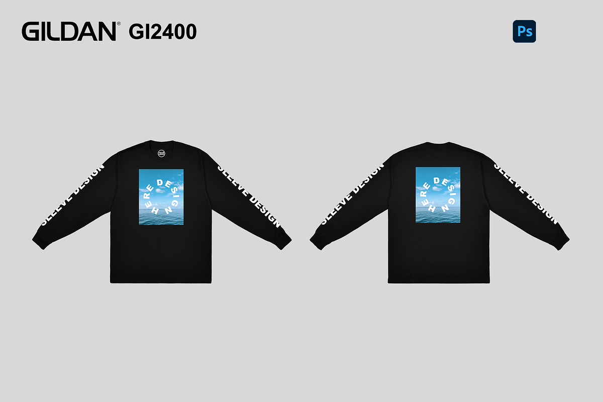 Gildan 2400 Mockup Black, a Shirt Mockup by Infinity Mockups (Photo 1 of 6)