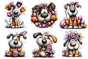 Whimsical Easter Dog Clipart, an Illustration by Pixels.Craft (Thumbnail 5 of 5)