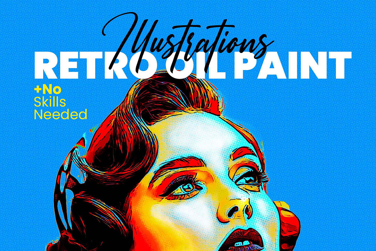 Retro Oil Paint Illustration Action, an Action Add-On by MRI STUDIO (Photo 6 of 12)