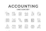 Set line icons of accounting, an Outline Icon by motorama (Thumbnail 1 of 2)
