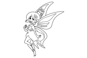 Fairy Line Art