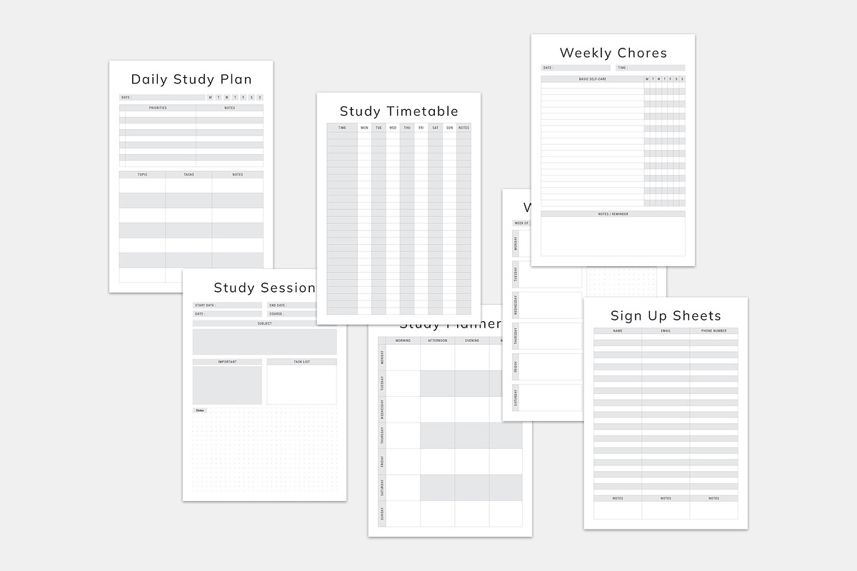 InDesign Planner Bundle Pack Vol.25, a Stationery Template by MNT-Creator (Photo 5 of 10)