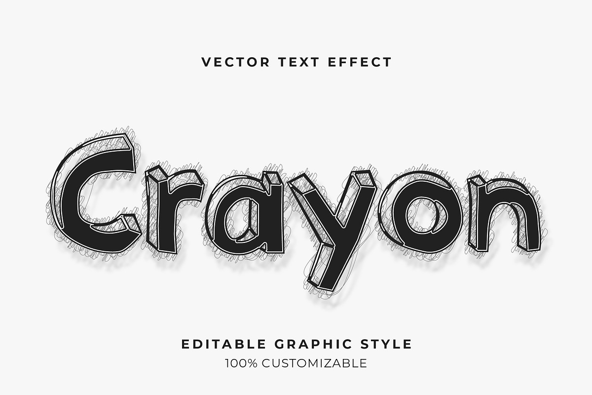 Sketch Doodle 3D Bold Text Effect