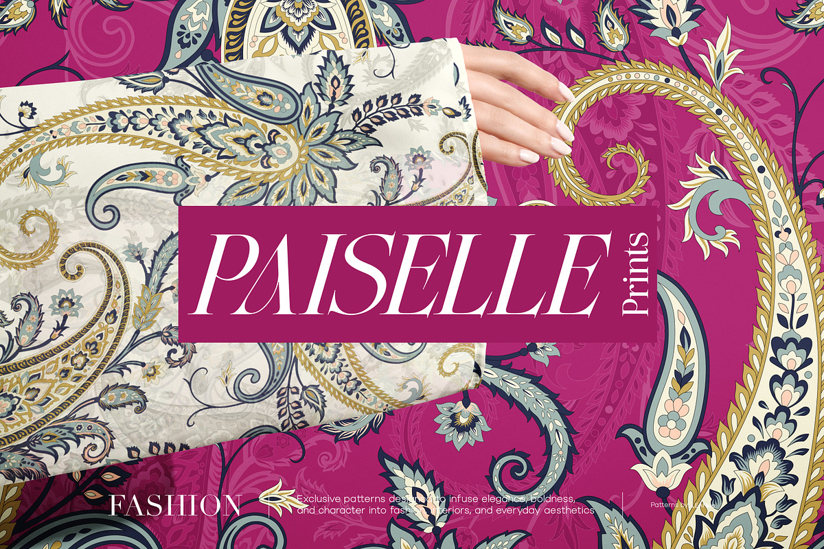Paiselle Hand Drawn Paisley Prints, a Pattern Graphic by LEAFure (Photo 1 of 11)