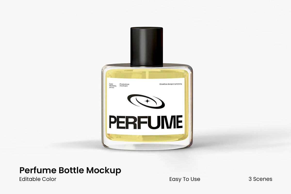 Perfume Bottle Mockup, a Packaging Mockup by renderstockmarket (Photo 1 of 4)