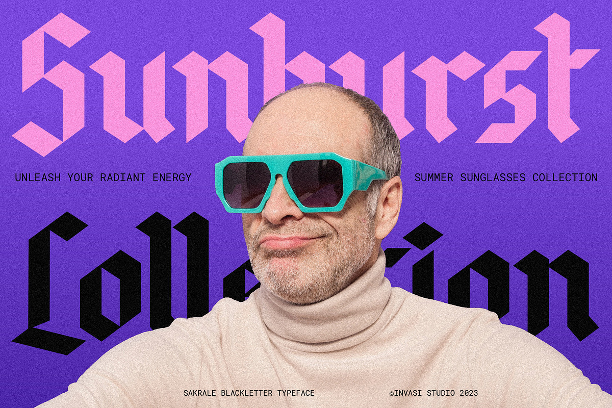 Sakrale - Modern Blackletter, a Blackletter Font by Invasi Studio (Photo 3 of 8)