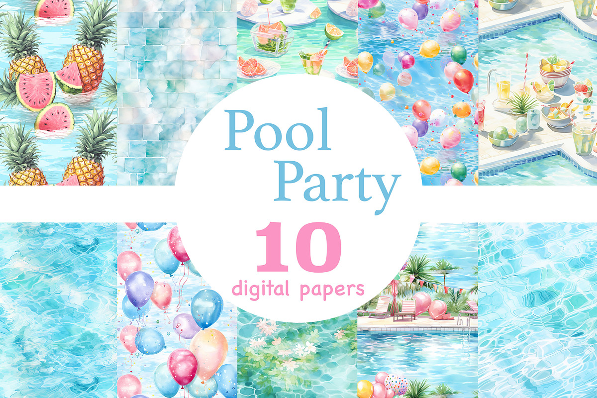 Pool Party Seamless Pattern