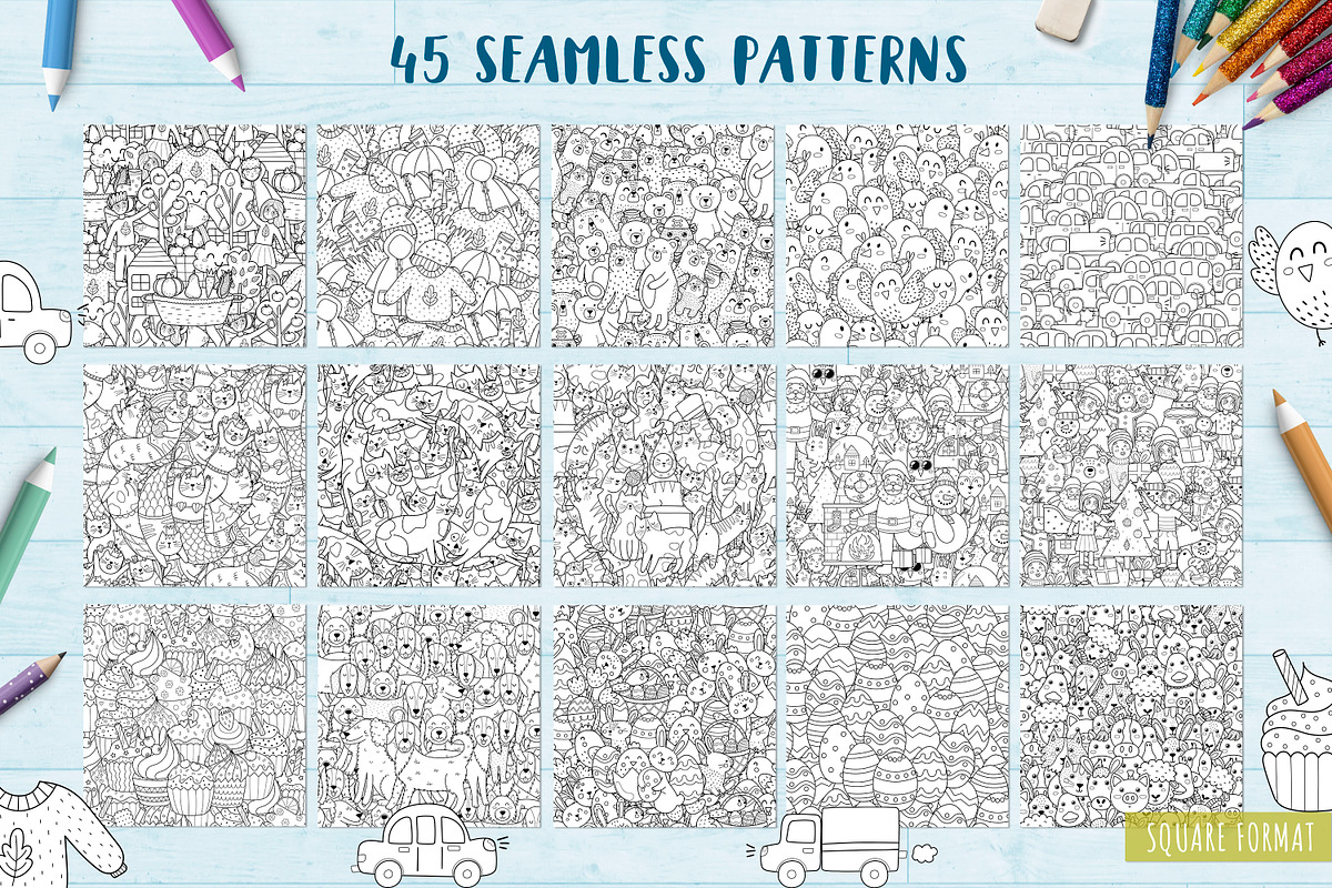 90 Coloring Pages Collection, an Illustration by Gulnara Sabirova (Photo 18 of 22)