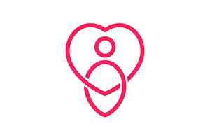 love heart shape line modern logo, a Branding & Logo Template by devastd