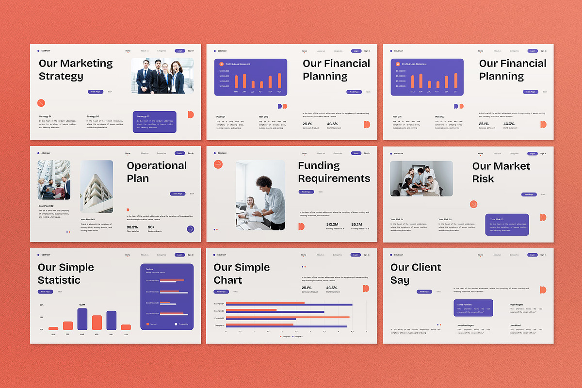 Cream Modern Business Plan PPT, a Presentation Template by graphicook (Photo 4 of 4)