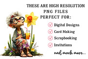 Whimsical Easter Grandma Clipart, an Illustration by OK Design (Thumbnail 4 of 6)