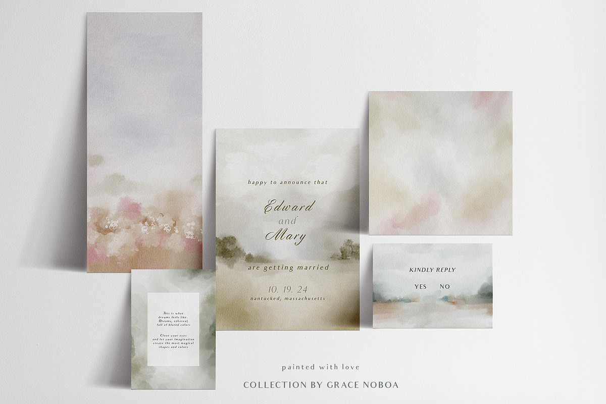 Watercolor soft Abstract Background, a Background Graphic by Grace Noboa Illustrations (Photo 2 of 17)