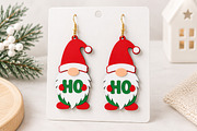 Christmas Gnome Earrings Laser Cut, a Seasonal Illustration by Canvas Craft (Thumbnail 4 of 4)