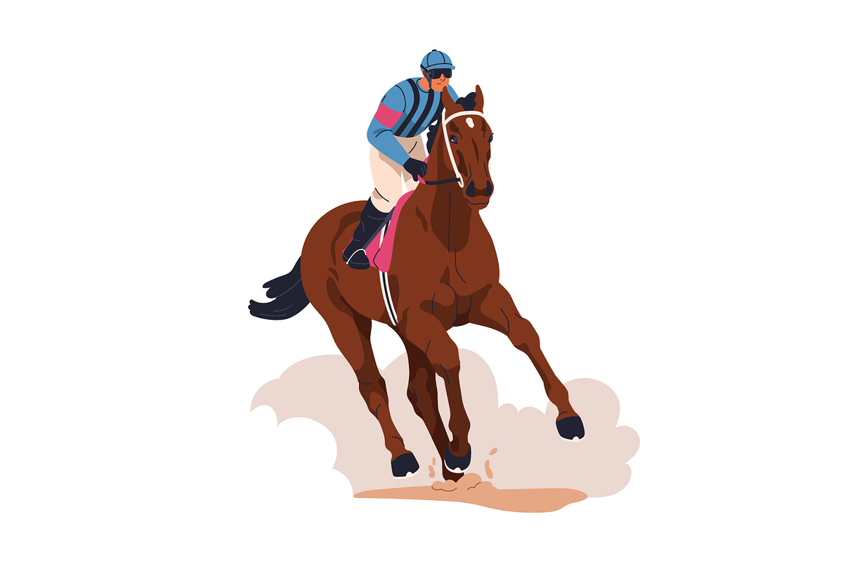 Jockeys riding race horses set, an Animal Illustration by Good Studio (Photo 3 of 6)